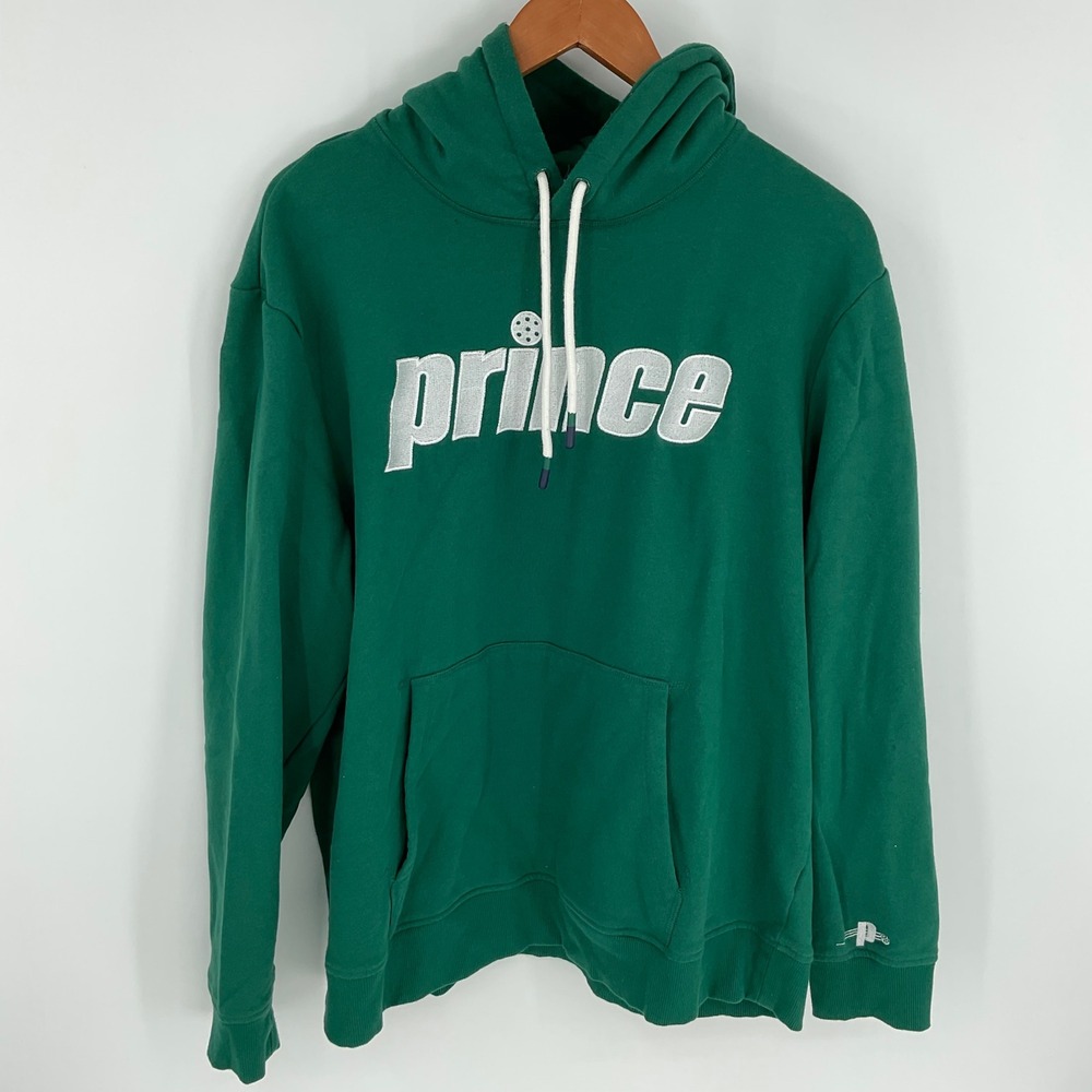 Prince Pickleball Hoodie Green Logo Sweatshirt XL – Athletic Tennis Retro